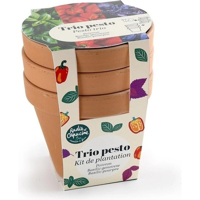 Radis et Capucine Песто - трио саксии теракота (pf142098)