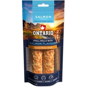 ONTARIO Лакомство Ontario Protein вкус сьомга, дъвчаща ролка малка 2бр 12, 7см (214-856302)