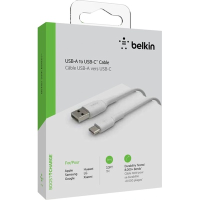 Belkin CAB001bt1MWH USB-A to USB-C, 1m, bílý