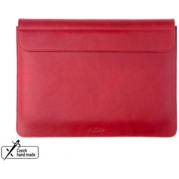 FIXED Oxford Kožené puzdro pre Apple MacBook Air 13.6 2022 M2 červená FIXOX2-AIRM2-RD