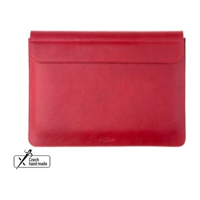FIXED Oxford Kožené puzdro pre Apple MacBook Air 13.6 2022 M2 červená FIXOX2-AIRM2-RD