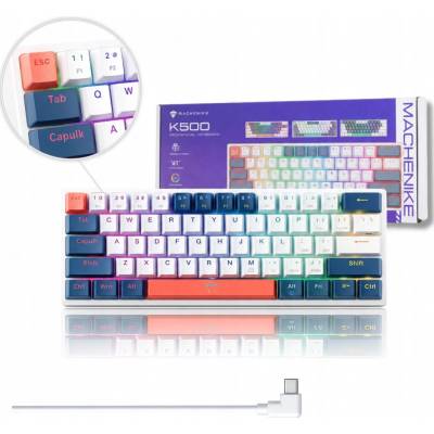 Machenike K500-B61 Red Switch White-Blue