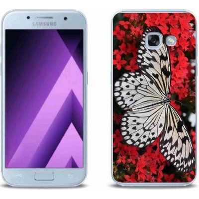 Pouzdro mmCase Gelové Samsung Galaxy A3 2017 - černobílý motýl 1