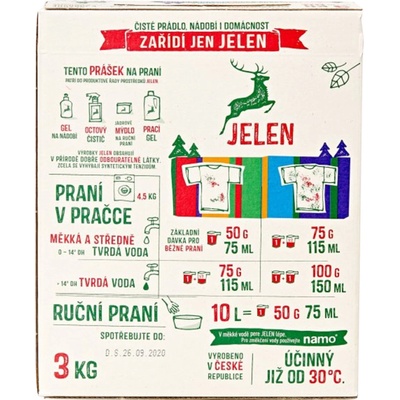 Jeleň Color prací prášok 60 PD 3 kg