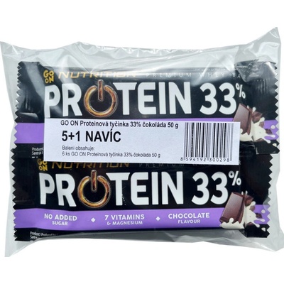 GO ON Proteínové tyčinky 33% 5 x 50 g
