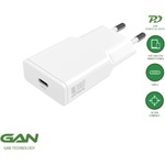 4smarts Захранване за ел. мрежа с USB-C PD изход с технология за бързо зареждане (бял) - 4smarts GaN 1C Slim PD Wall Charger USB-C 30W (541124)