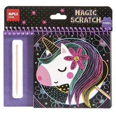 APLI Книжка за офорт, APLI Kids "Magic Scratch", еднорог 17150 (17150)
