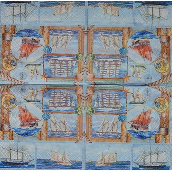 Ambiente obrúsky Lodě 33x33cm