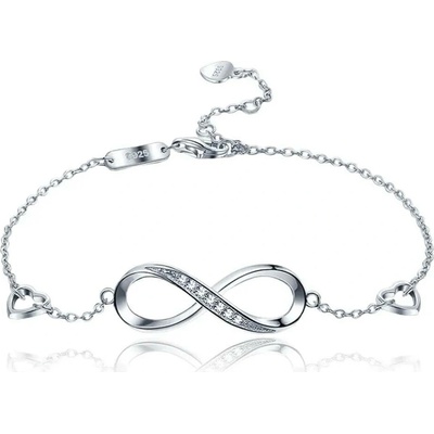 Elanis Jewel Stříbrný náramek Infinity Love s kubickými zirkony EJ00575