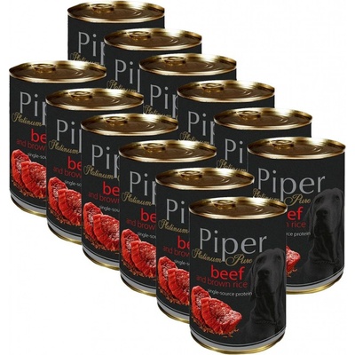 Dolina Noteci Piper Platinum Pure hovězí a hnědá rýže 12 x 400 g