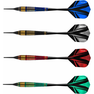 Sada soft šipek Harrows Vivid Green 18g, brass