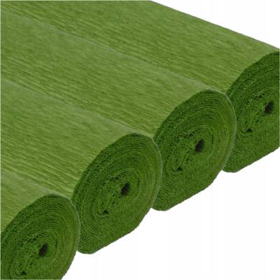 Cartotecnica Rossi Krepina Włoska 622 Zielona Oliwka 50x250 Dekoratívna Ozdobná HRUBÁ 180g