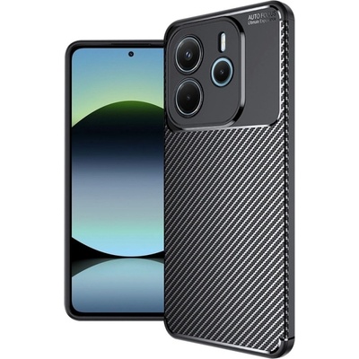 Techsuit Силиконов калъф Carbon Fiber Texture за Xiaomi Redmi Note 14 4G, Черен (KF2345801)