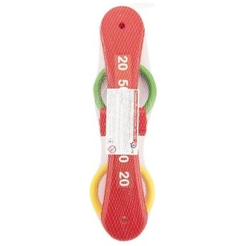 Teddies Hádzacie hra plast kríž s kruhmi v sieťke