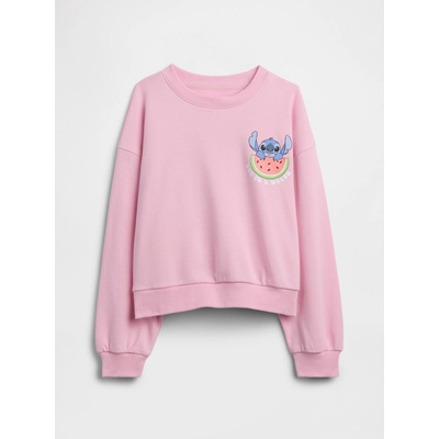 Gap × Lilo & Stitch dětská oversize mikina růžová