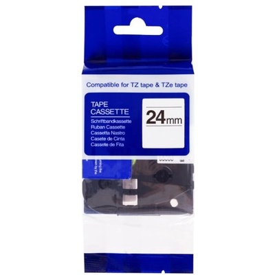 PRINTLINE kompatibilní páska s Brother TZE-FX151, 24mm, černý tisk/průsvitná podkl,, flexi PLTB159, TZEFX151