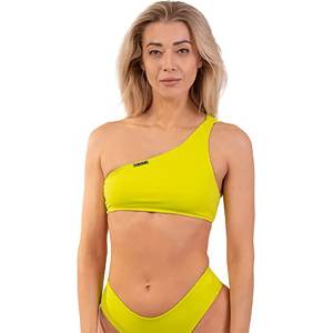 NEBBIA One Shoulder Bandeau 448 bikini top - Yellow (Green)