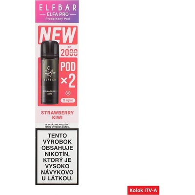 ElfBar Elfa Pro cartridge Strawberry Kiwi 2x2ml 20 mg