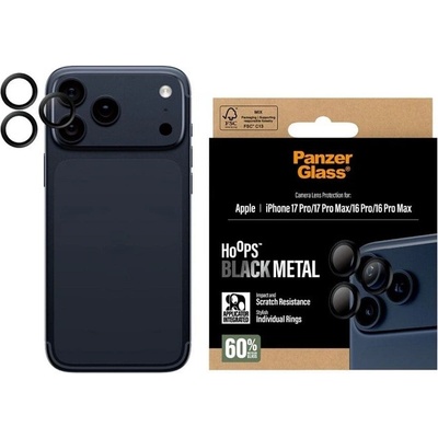 Panzer Протектор за камера PanzerGlass - Hoops, iPhone 17 Pro/17 Pro Max/16 Pro/16 Pro Max, черен (5715685025624)