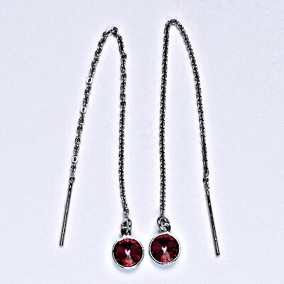 Čištín řetízkové protahovací se Swarovski krystalem fuchsia NŘ 1336