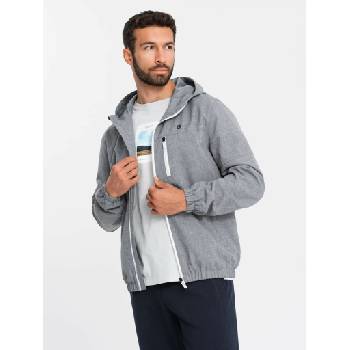 Ombre Clothing Мъжко леко спортно яке с подплата от полар Ombre Clothing Ombre Clothing | Siv | МЪЖЕ | S