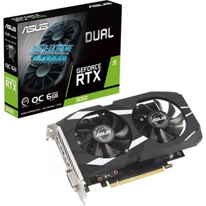 ASUS GeForce RTX 3050 Dual OC 6GB GDDR6 (DUAL-RTX3050-O6G/90YV0K60-M0NA00) Видео карти