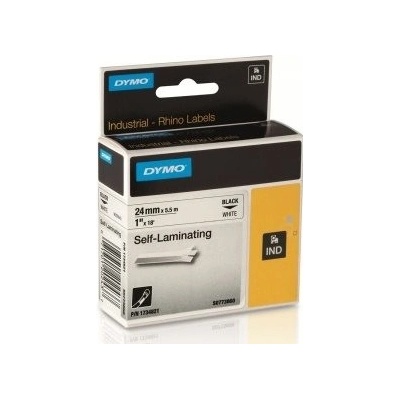 páska DYMO PROFI D1 RHINO Black On White Self-Laminating Tape (24mm) (S0773860/1734821)