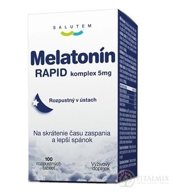 Melatonin RAPID komplex 5mg SALUTEM rozpustné tablety 100 ks