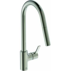Ideal Standard Кухненски смесител с издърпващ се душ Ideal Standard Gusto 233 silver Silver Storm 2 вида струя (BD416GN)