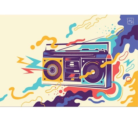 Ceduľa Retro Radio