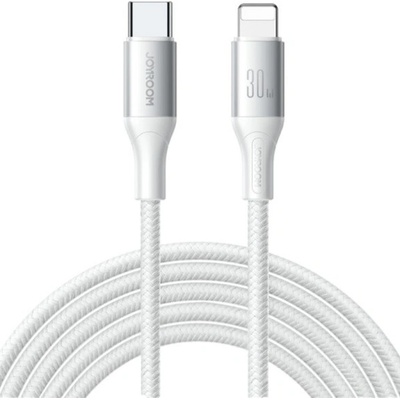 Joyroom S-A28 opletený nabíjací a dátový USB-C na Lightning 2m bílý