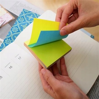 STICKN-HOPAX Samolepiaci bloček 76x76mm mix neónových farieb