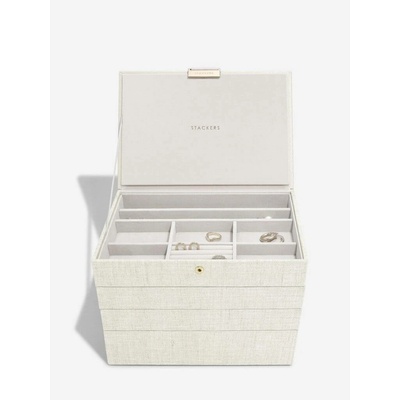 Stackers šperkovnice 4v1 Classic Set Oatmeal & Linen krémová 76388