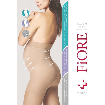 Fiore pančuchové nohavice Mama 5208 20 den Čierna