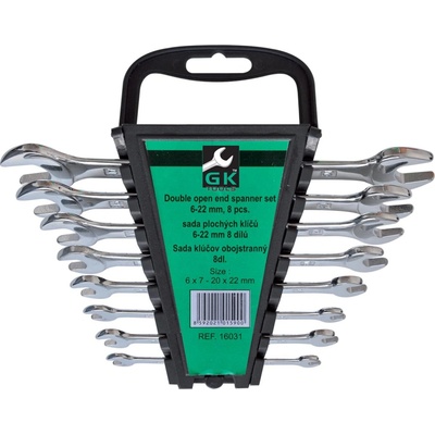 GK Tools Sada plochých klíčů, chrom 6-22 mm 8 dílů P16031