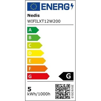 Nedis SmartLife LED Wi-Fi Teplá až studená biela 200 LED 5 x 4 m Android IOS WIFILXT12W200