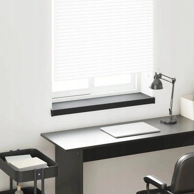 VidaXL Parapet okenní černý s kresbou dřeva 80 x 20 x 4,5 cm PVC