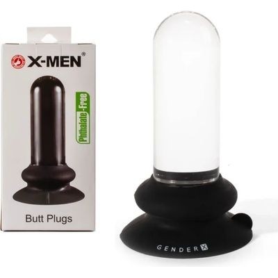 Акрилен анален плъг с вакуумна основа, 14см. - Gender X Anal Plug (XMEN000149)