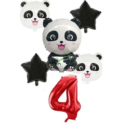 Balónkový set Panda 4.narozeniny