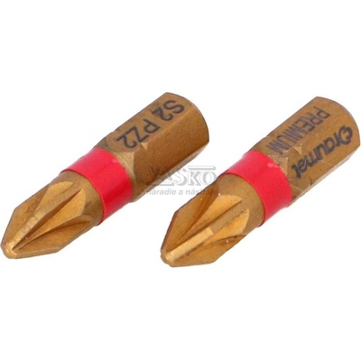 Bit 1/4“ 25 mm PREMIUM TiN PZ 2, 2 kusy, DRAUMET