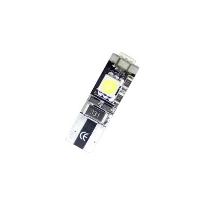 Лед крушки тип T10 с 3 SMD диода - Canbus 5000K