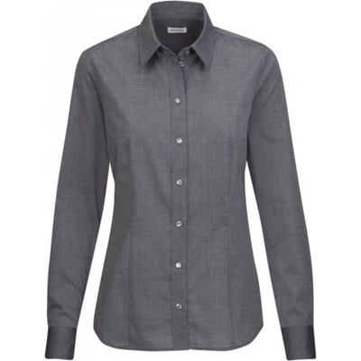 Seidensticker Popelínová halenka s dlouhým rukávem Blouse Regular LSL anthracite