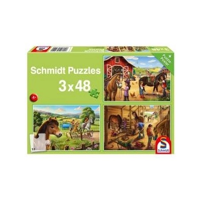Schmidt Spiele Puzzle 3x48 Horses G3