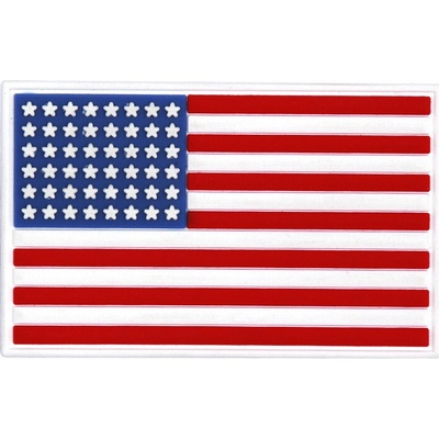 Gumená nášivka 101 Inc vlajka USA 5x8 - farebná