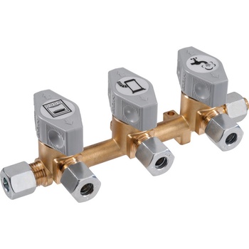 Image 1 of GOK 3-пътен бърз спирателен вентил за 8 мм газова тръба (75457)