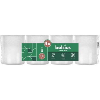 Bolsius 4 бр. бели ритуални свещи Bolsius с горене 18 часа (BO-NR40-A4-A)