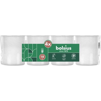 Bolsius 4 бр. бели ритуални свещи Bolsius с горене 18 часа (BO-NR40-A4-A)