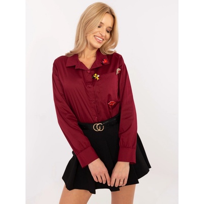 Italy Moda Shirt-DHJ-KS-9230.75P-burgundy