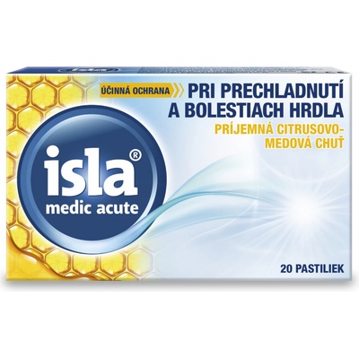 Isla Medic Acute citrus med 20 pastilek