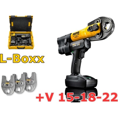 Lisovací kleště REMS Mini-Press 22V SET V-15-18-22 čelisti, Aku Li-Ion L-BOXX 578031